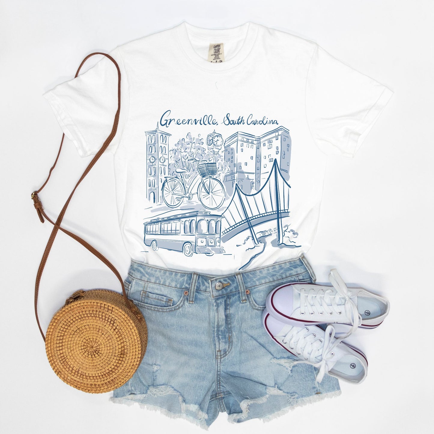 Blue & White Tee