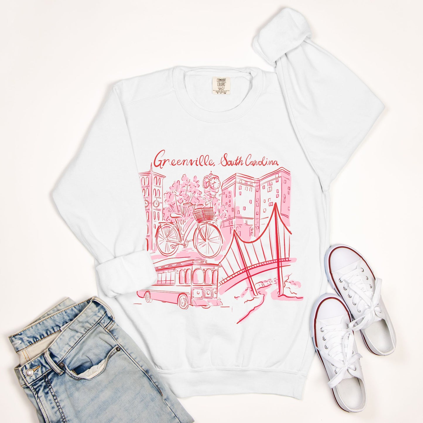Pink & Red Sweatshirt