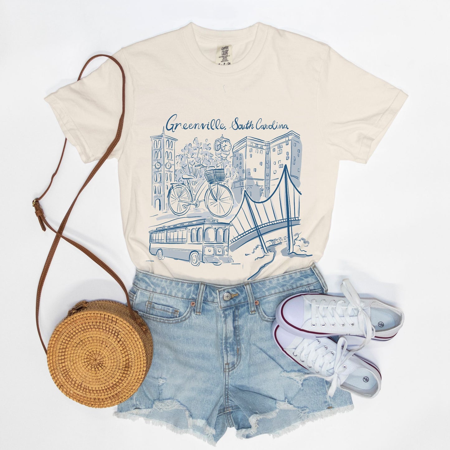 Blue & White Tee