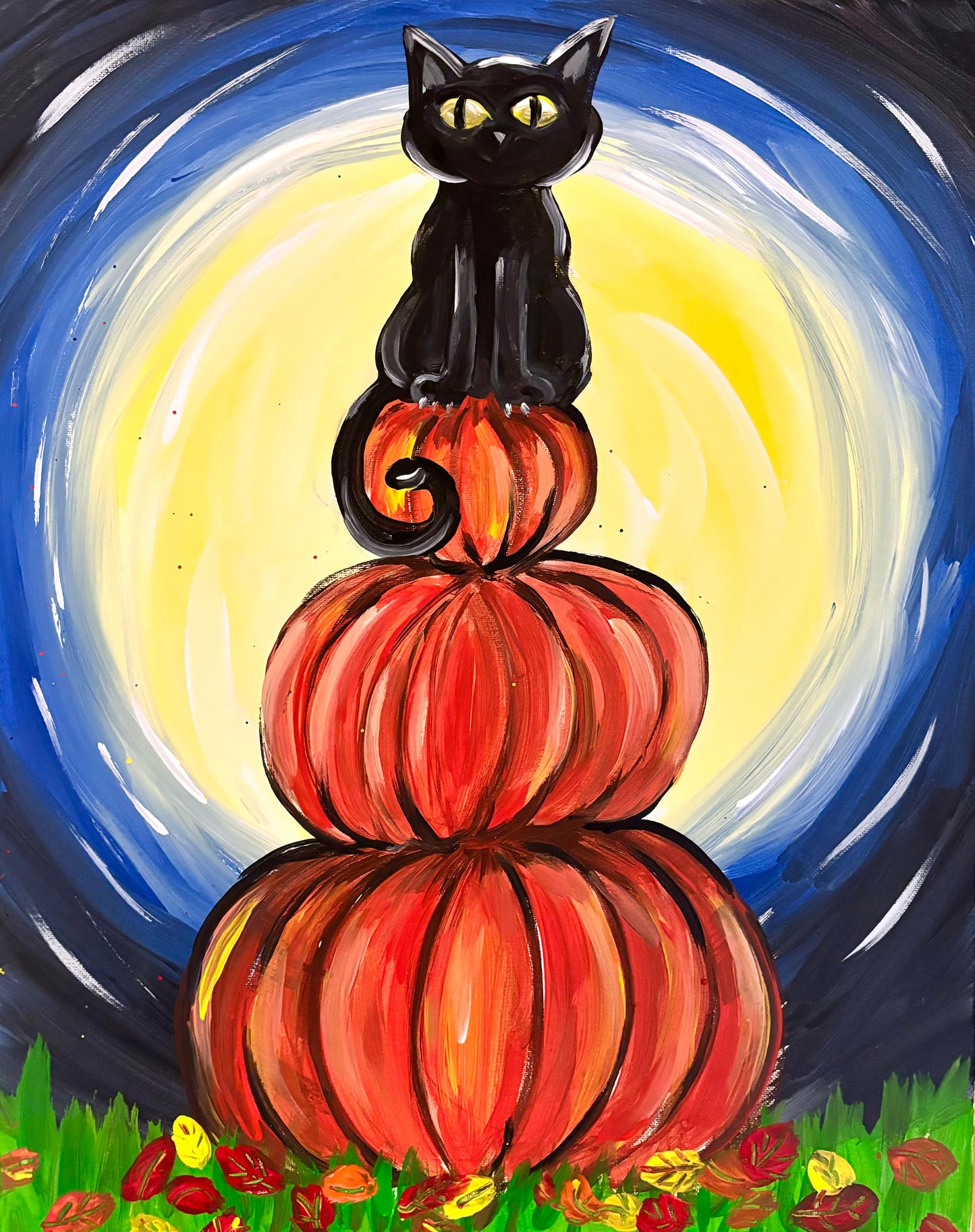 No School - Purr-fect Pumpkin Painting!