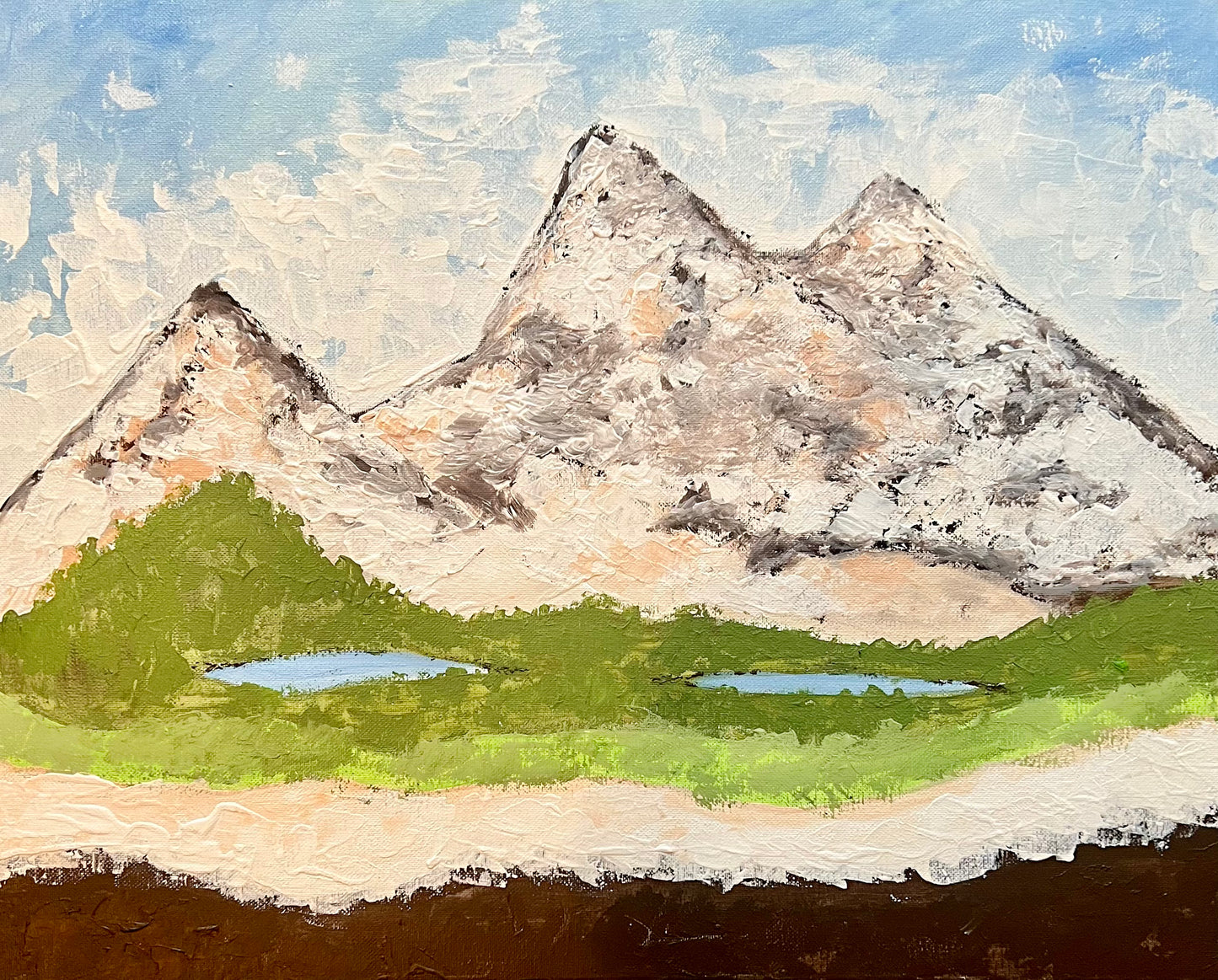 Grand Tetons (Palette Knife & Brush Class!)
