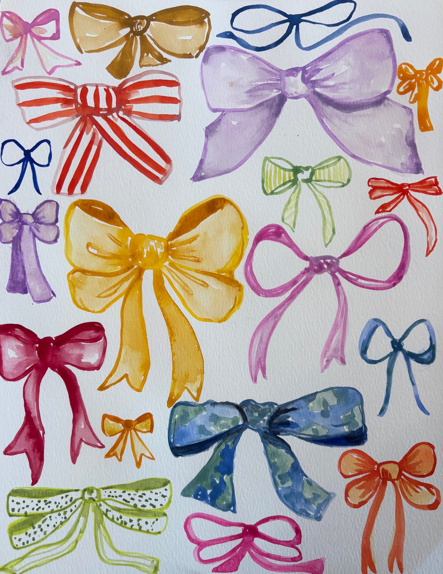 Watercolor Bows “Collage”