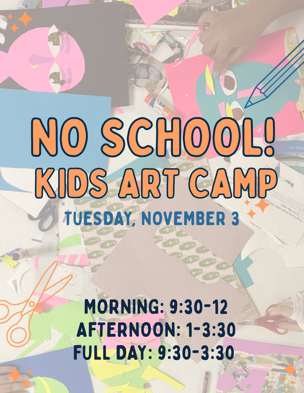 "No-School" Kids Art Camp! (Nov. 3)