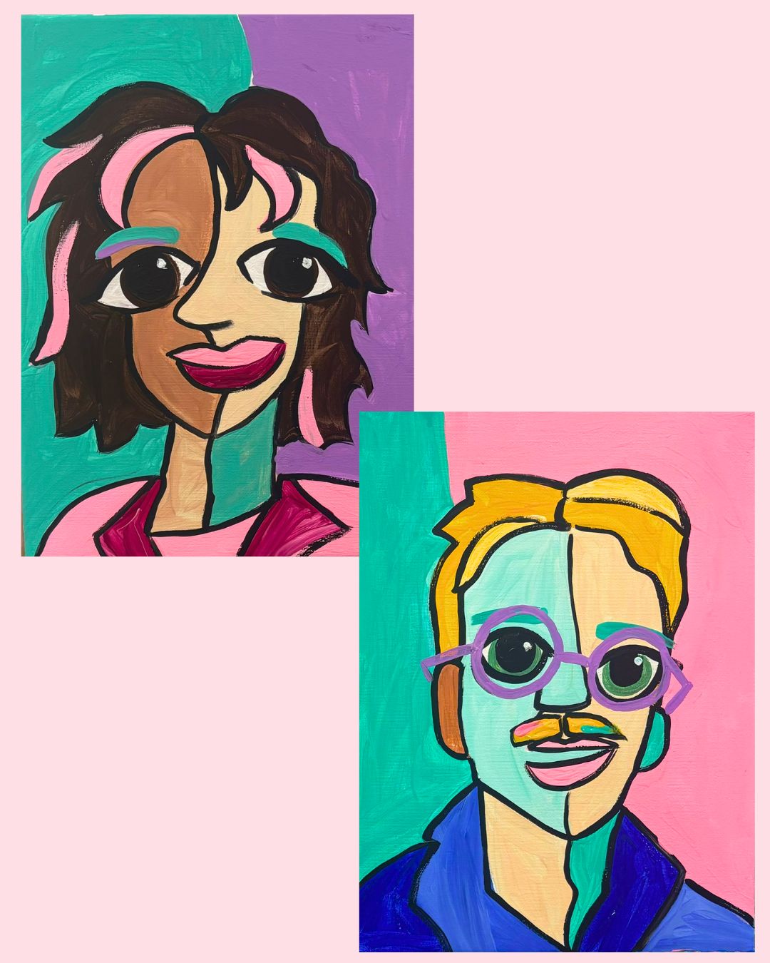 Picasso Style Paint Your Partner | Valentine’s Date Night | Greenville, SC