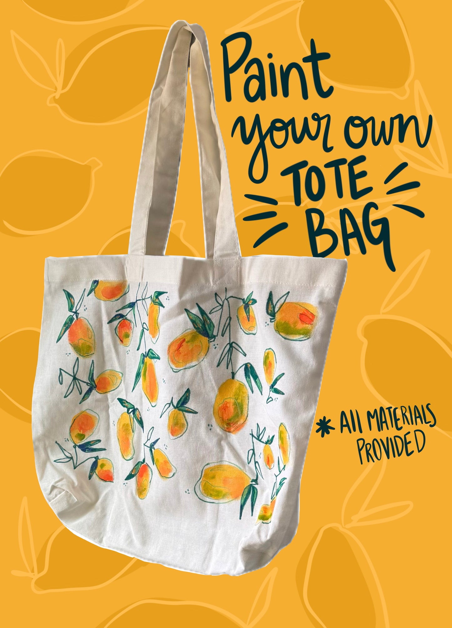 Paint Your Own Tote Bag! (Customizable Class)