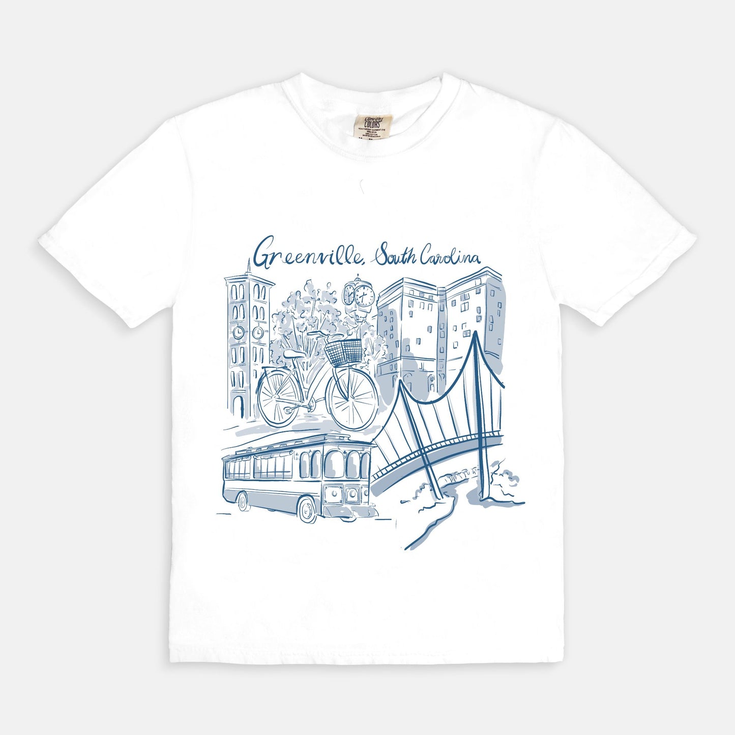 Blue & White Tee