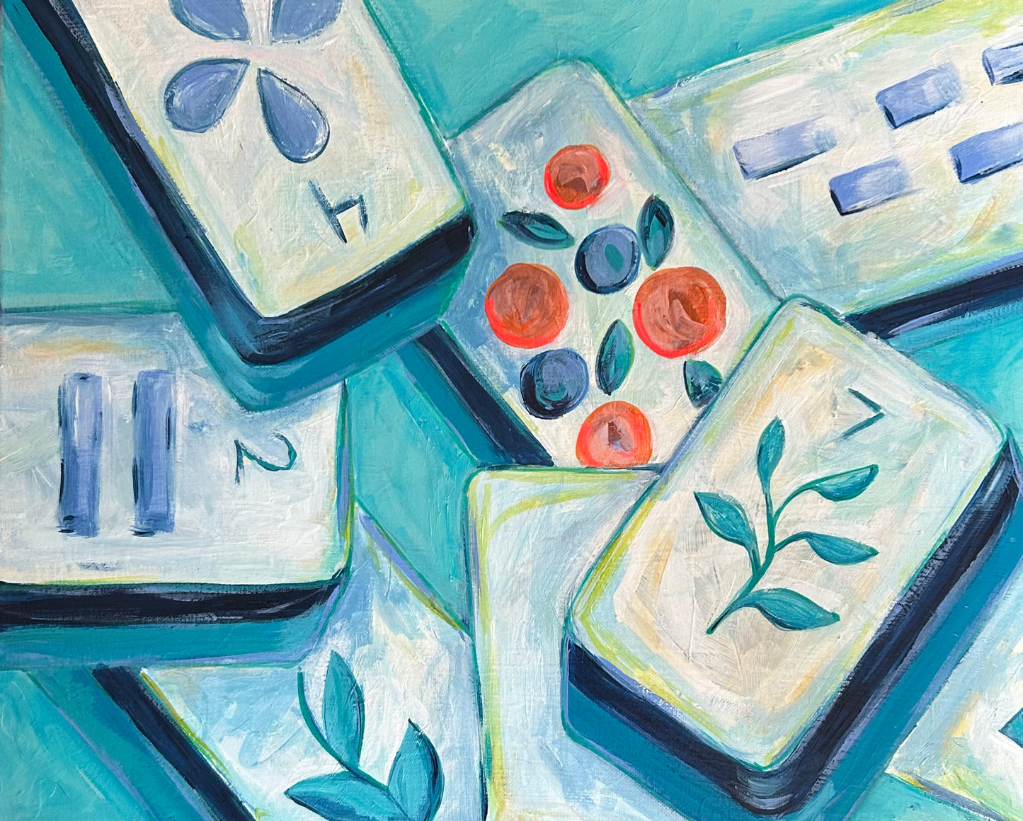 Lucky Tiles (Mahjong Painting!)