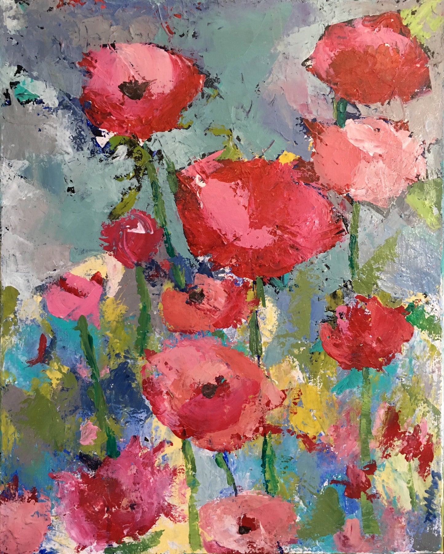 Palette Knife Poppy Fields
