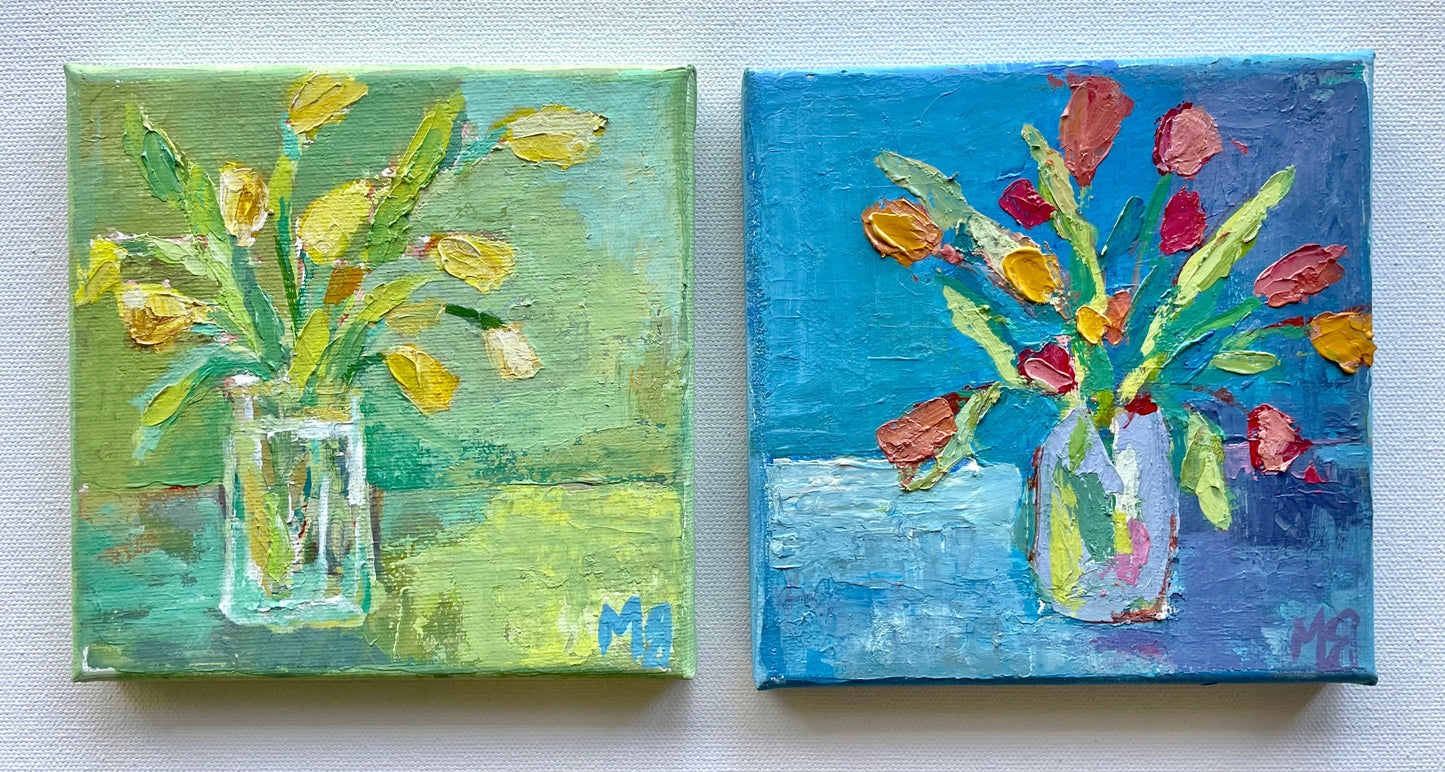 "Tulip Twosomes," a Palette Knife Class