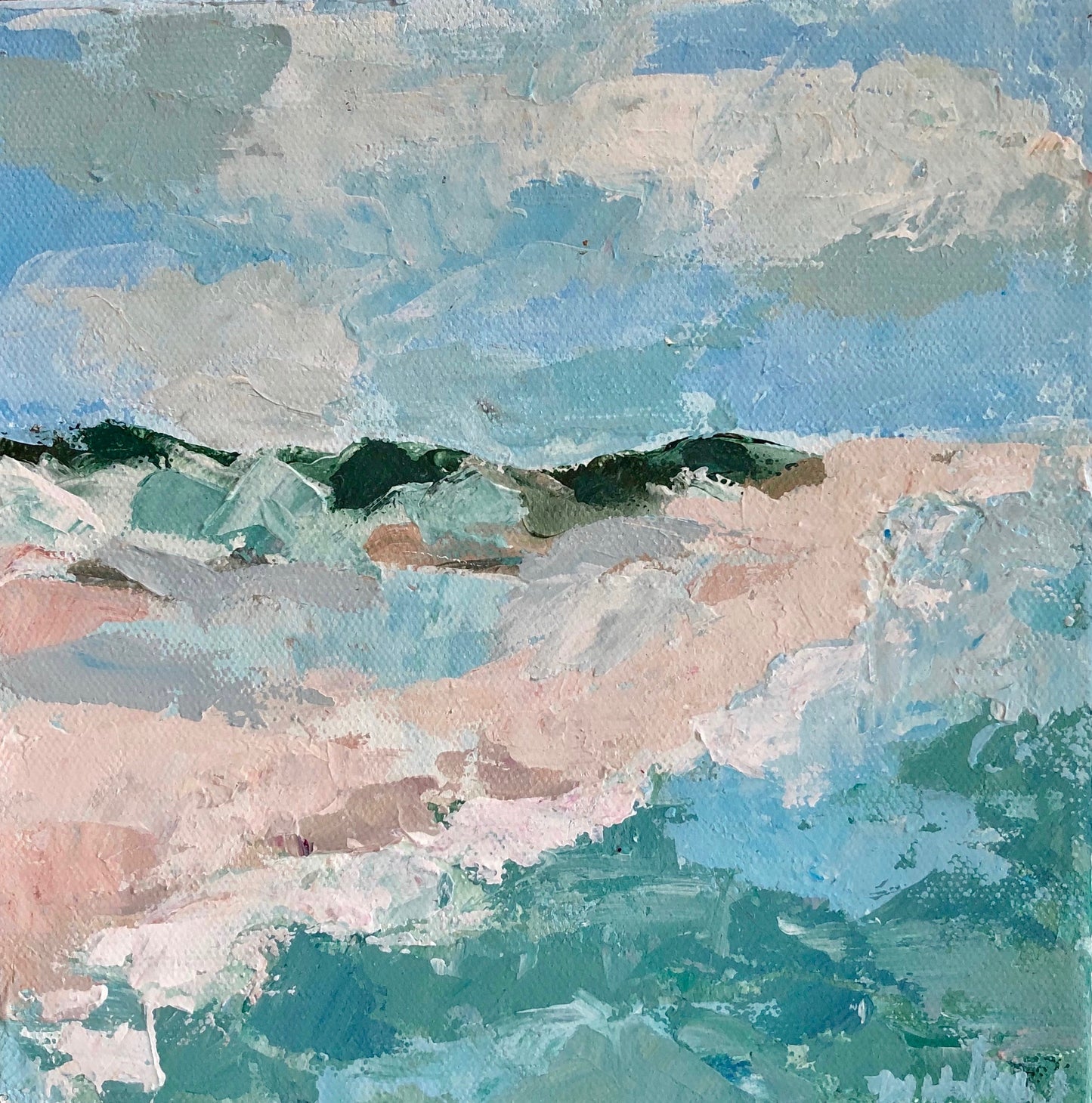 Beach Scene Palette Knife Painting Class