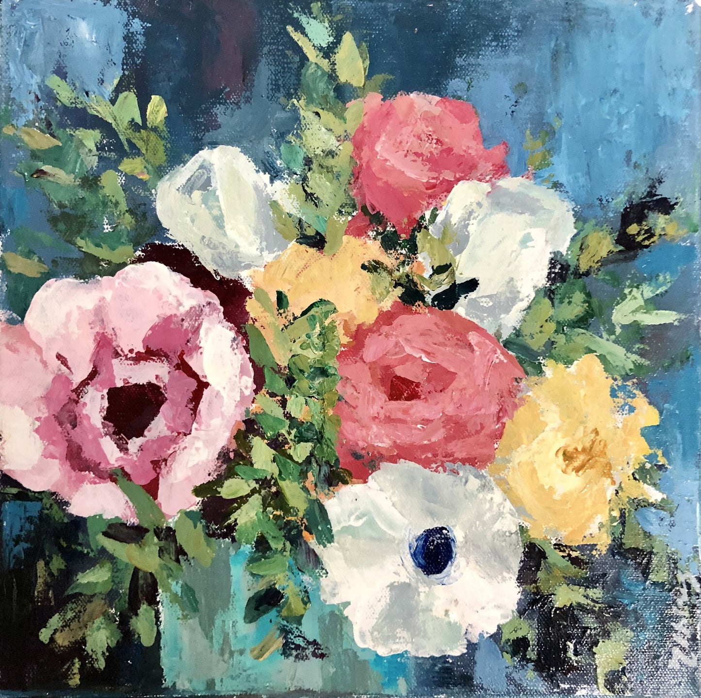 Three-Hour Palette Knife Mixed Florals Workshop
