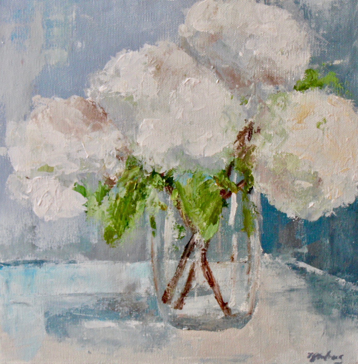 Spring Hydrangeas: Palette Knife Class