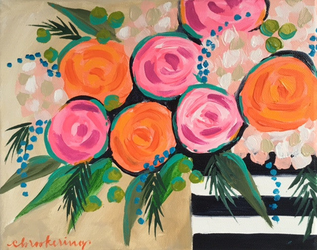 Striped Valentines Bouquet