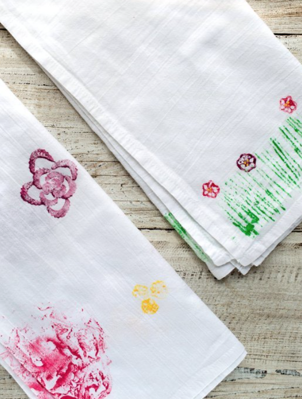 Kids Veggie Towel Printing at Swamp Rabbit Cafe