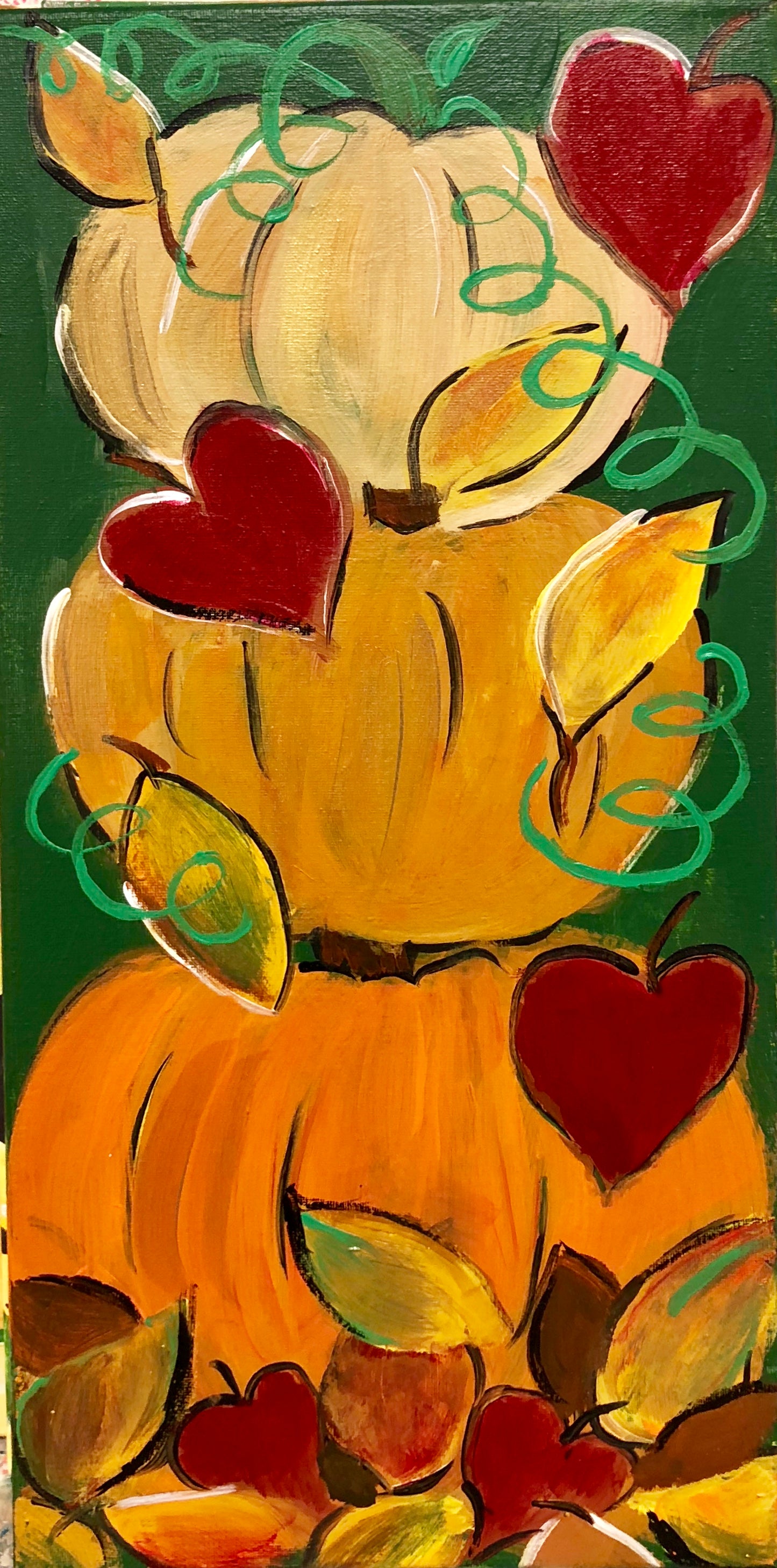 Whimsical Pumpkin Stack