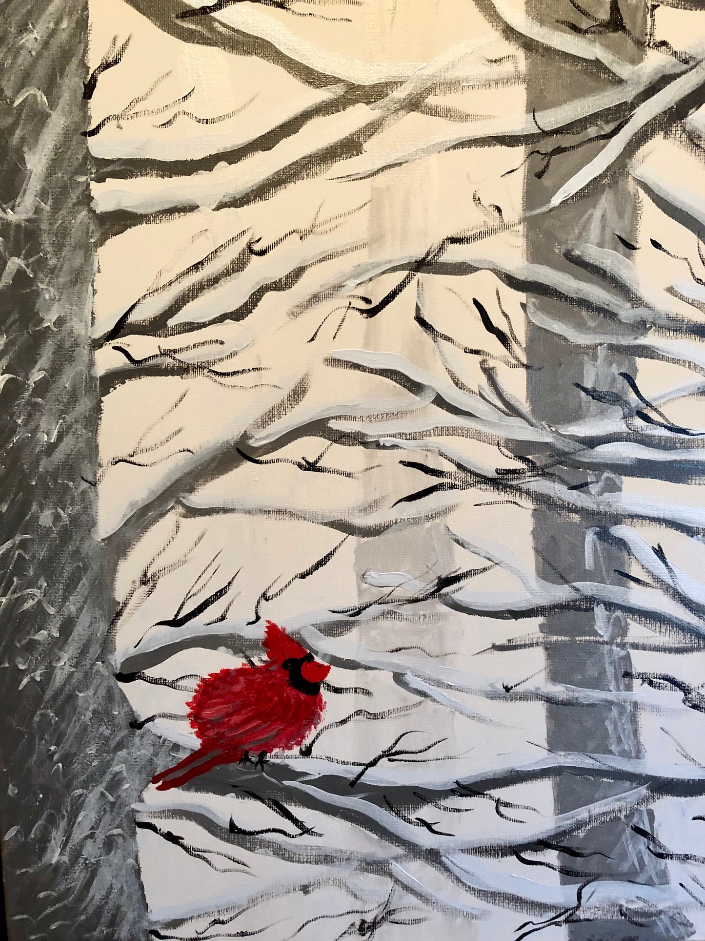 Cardinal in the Snow