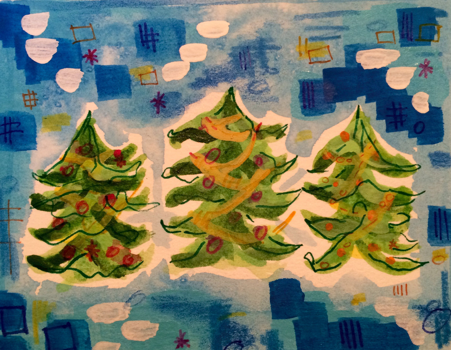 Watercolor Christmas Tree