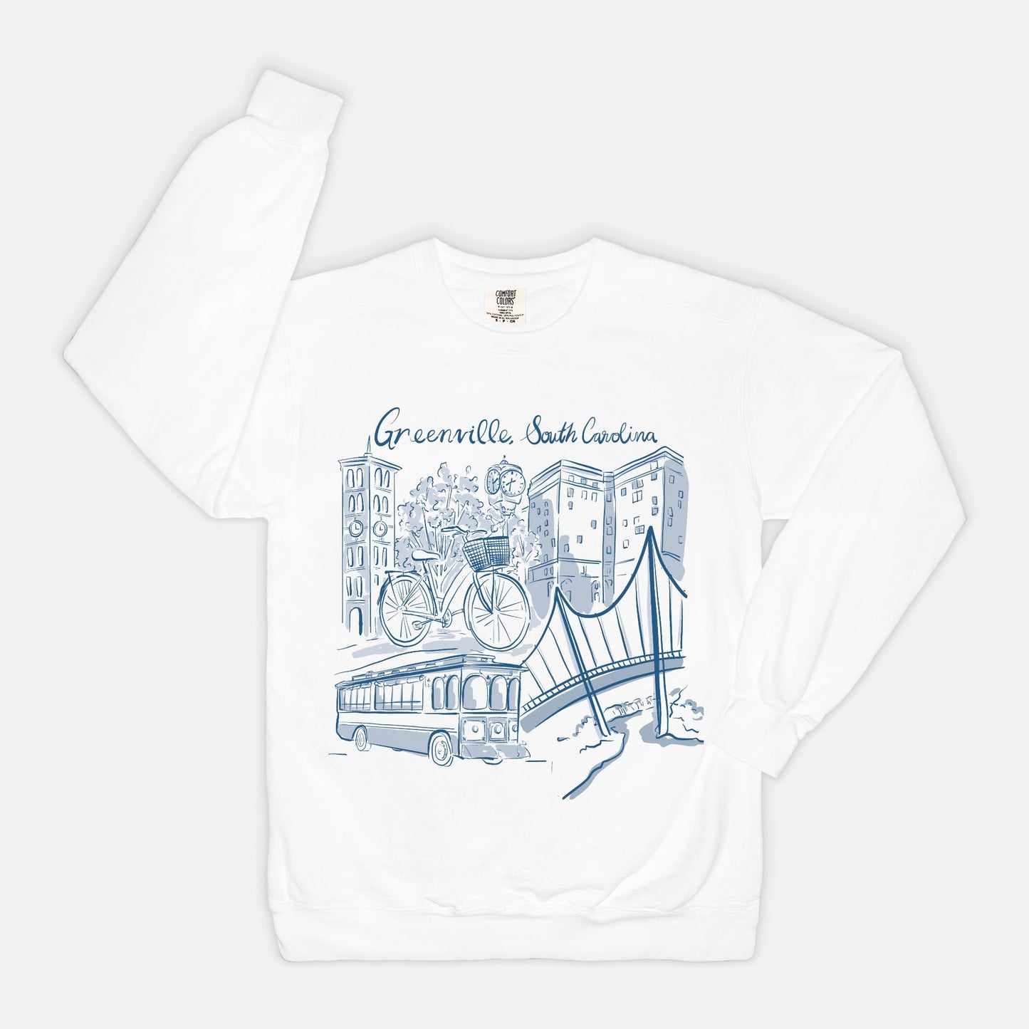 Blue & White Sweatshirt