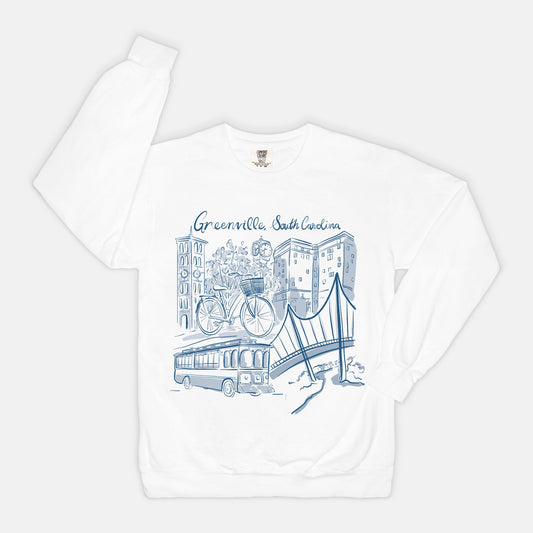 Blue & White Sweatshirt