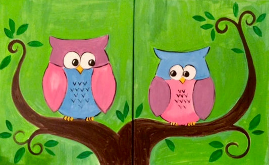 Owl Pair: an Adult/Child Painting Class