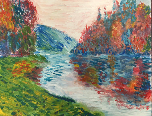Monet's "Banks Of The Seine At Jenfosse" - Paint like the Masters!