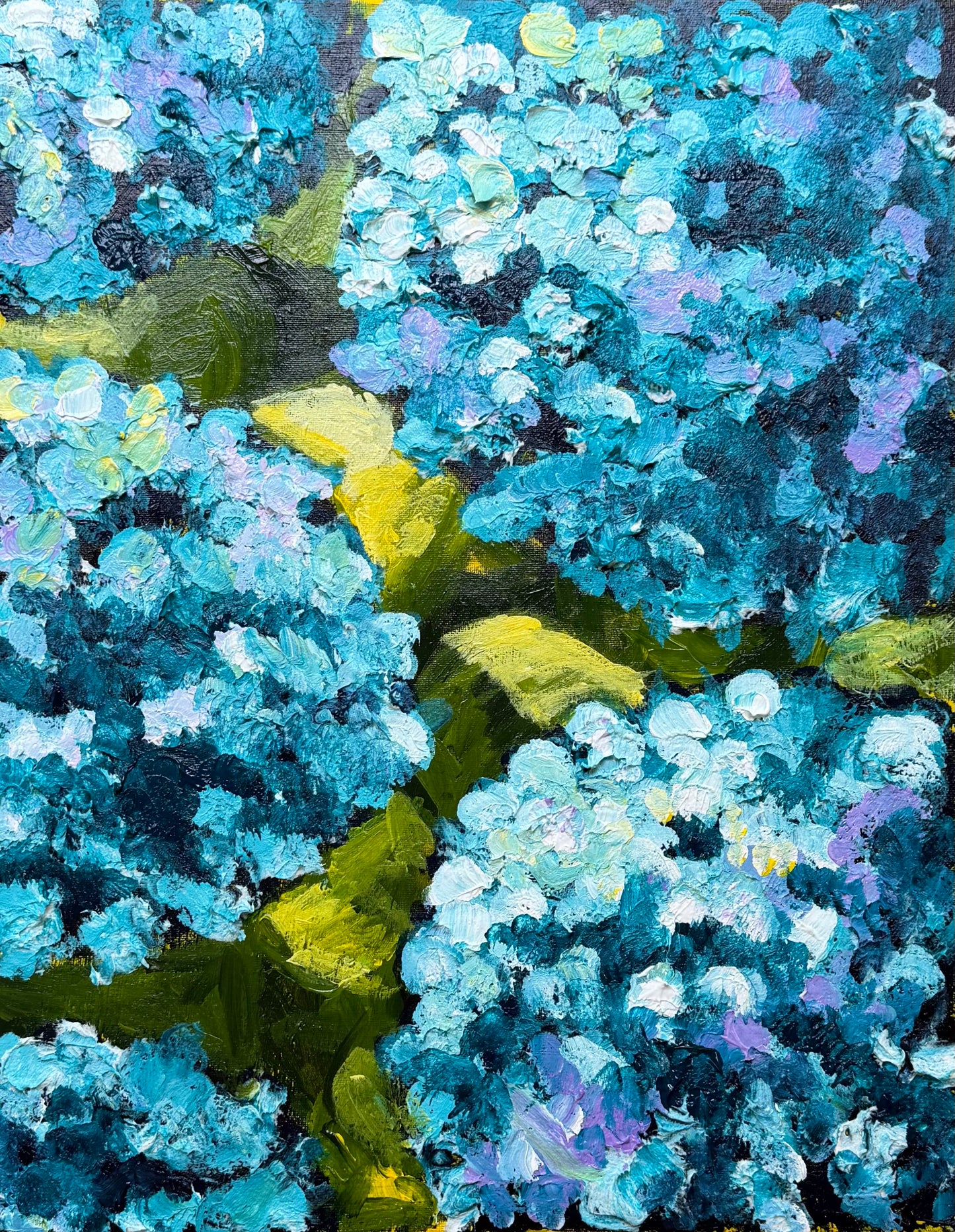 Textured Hydrangeas Paint & Sip