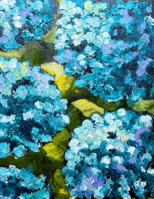 Textured Hydrangeas Paint & Sip