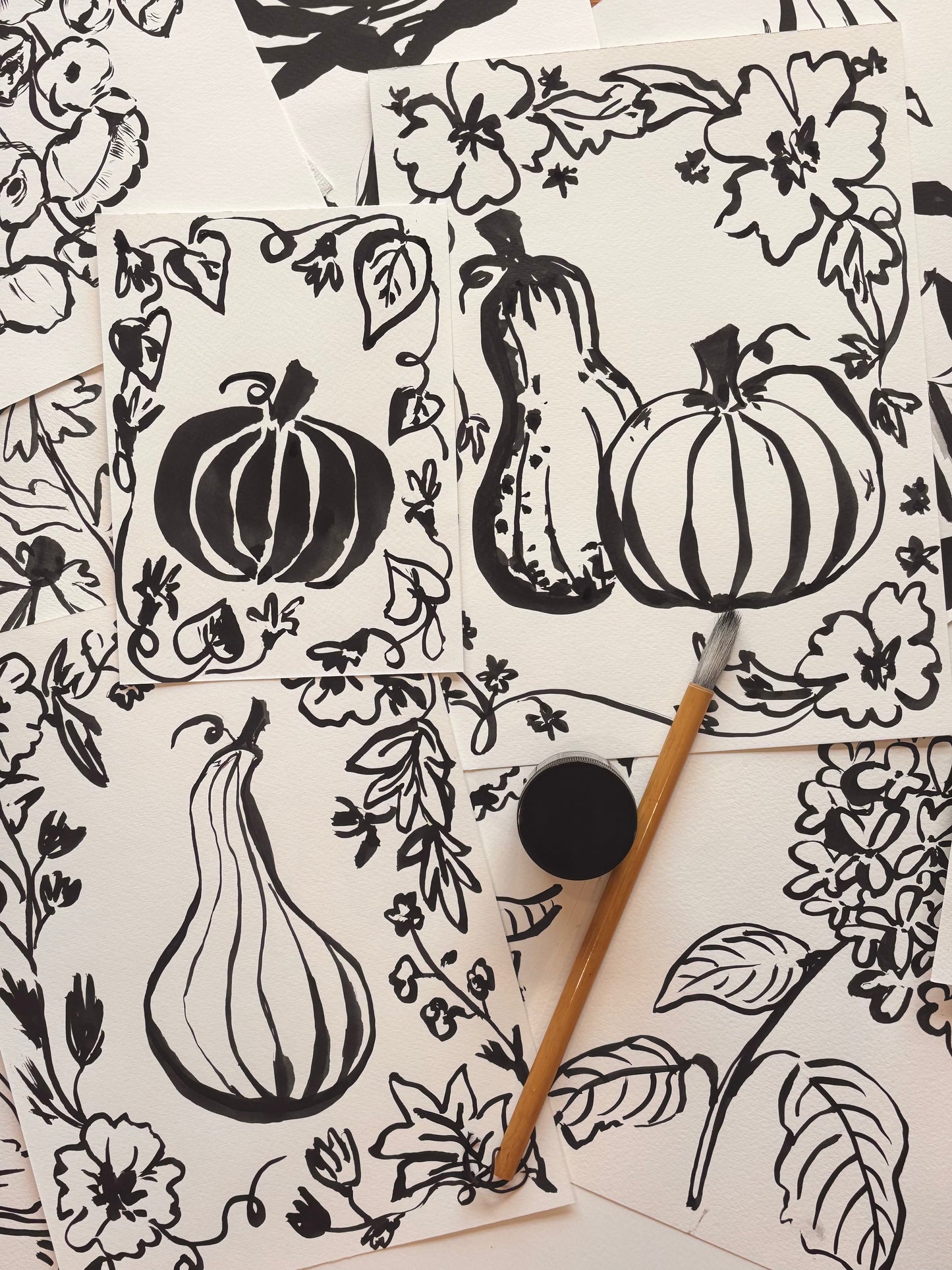 India Ink & Sumi Brush: All Levels Brushwork & Sip!