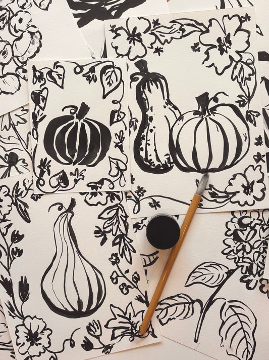 India Ink & Sumi Brush: All Levels Brushwork & Sip!