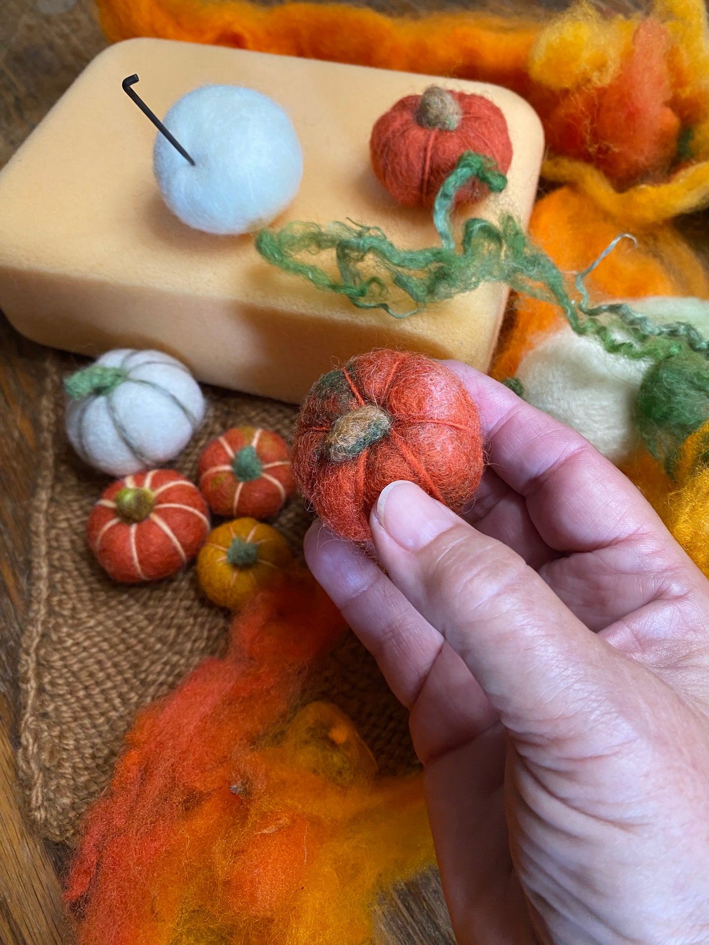 Felted Pumpkins Workshop