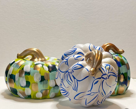 Painting Ceramic Pumpkins in October!