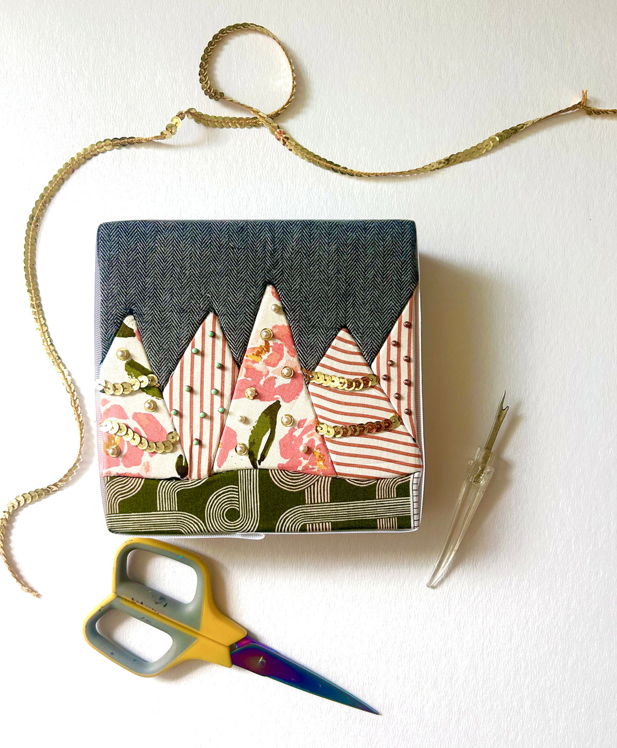 Kinusaiga "Faux Quilting" for Beginners! : Holiday Trees