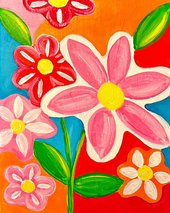 Dad & Daughter "Flower Power" Painting Pair! (Fathers Day Weekend!)