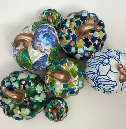 Painting a Ceramic Pumpkin Pair!