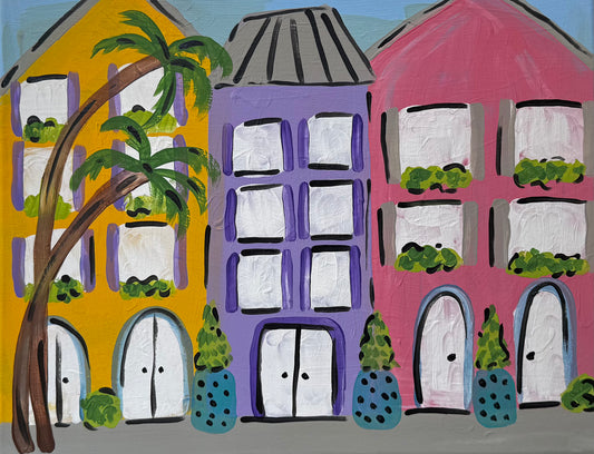 Sip & Paint: Rainbow Row Charleston