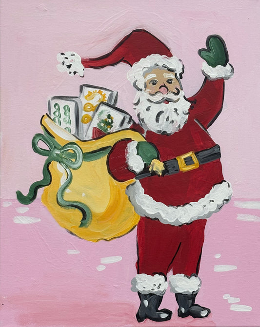 Mahjong Santa – Holiday Paint Night