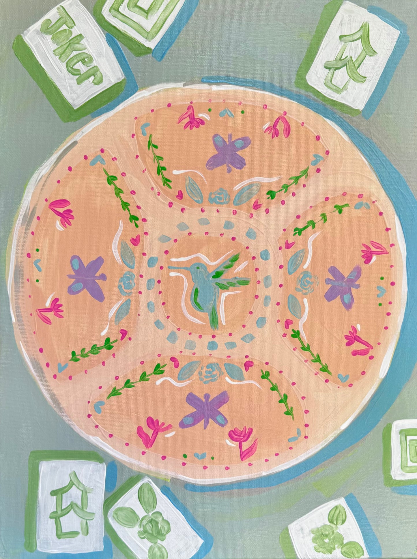 Mahjong Table Paint & Sip Class