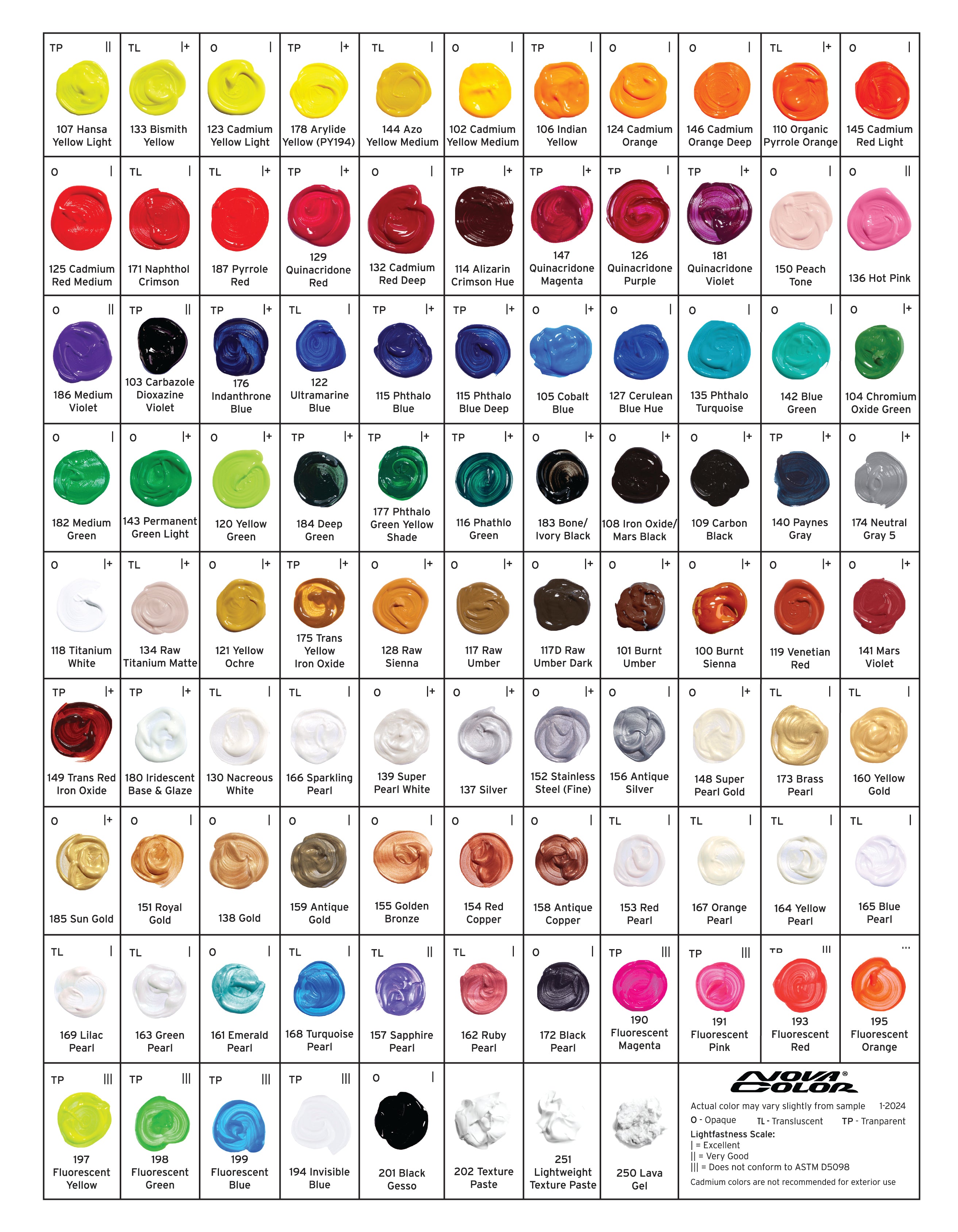 Nova Acrylic Paint 4oz | Professional Artist Acrylic – Vino & Van Gogh