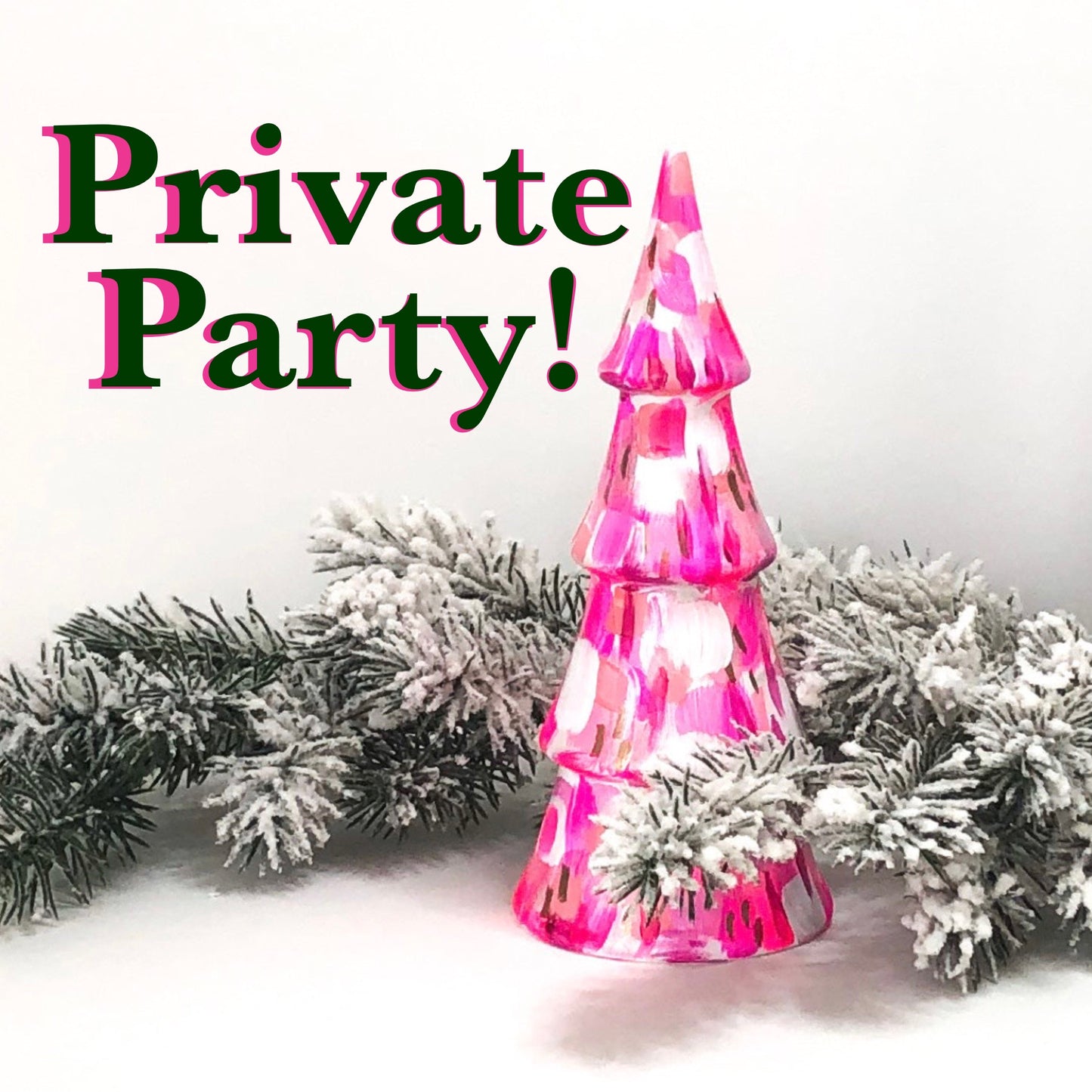 Private Party! -  Christmas Trees Sip & Ceramics paint night