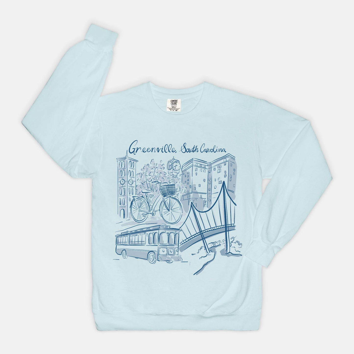 Blue & White Sweatshirt