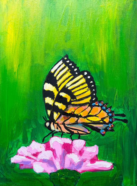 Butterfly in Bloom: An Acrylic Paint & Sip Class