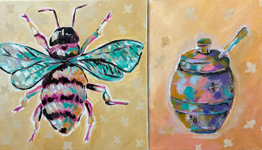 Adult/child "Honeybee" Painting Pair!