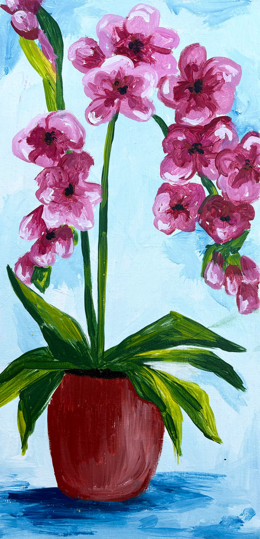 Lovely Orchid "Paint and Plant" Workshop with Sun and Soil! - Mom's Night Out!