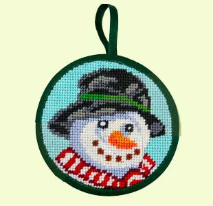 Needlepoint Class: Snowman Ornament