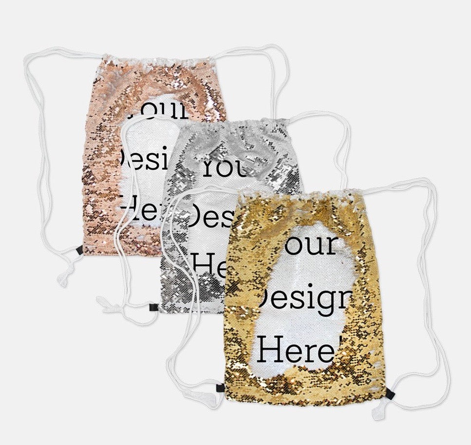 Kids: Sequin Drawstring Backpack