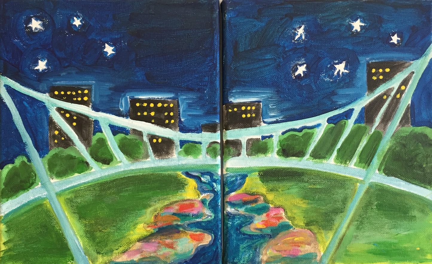 Couples Painting: Downtown Greenville Night