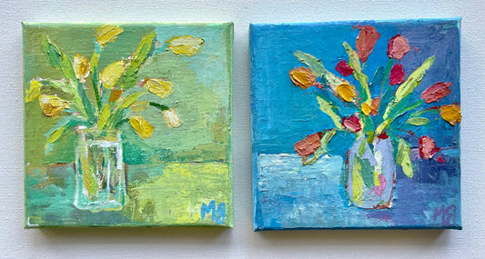 "Tulip Twosomes," a Palette Knife Class