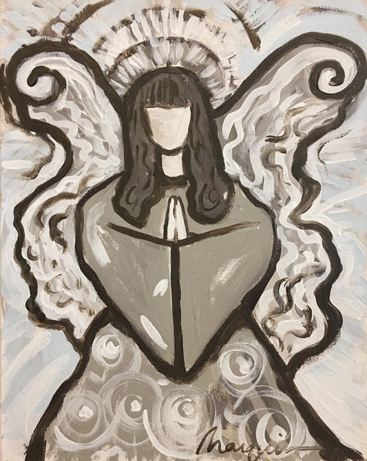 Grey Angel Painting