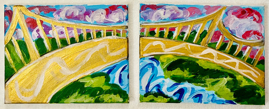 Couples Liberty Bridge Painting