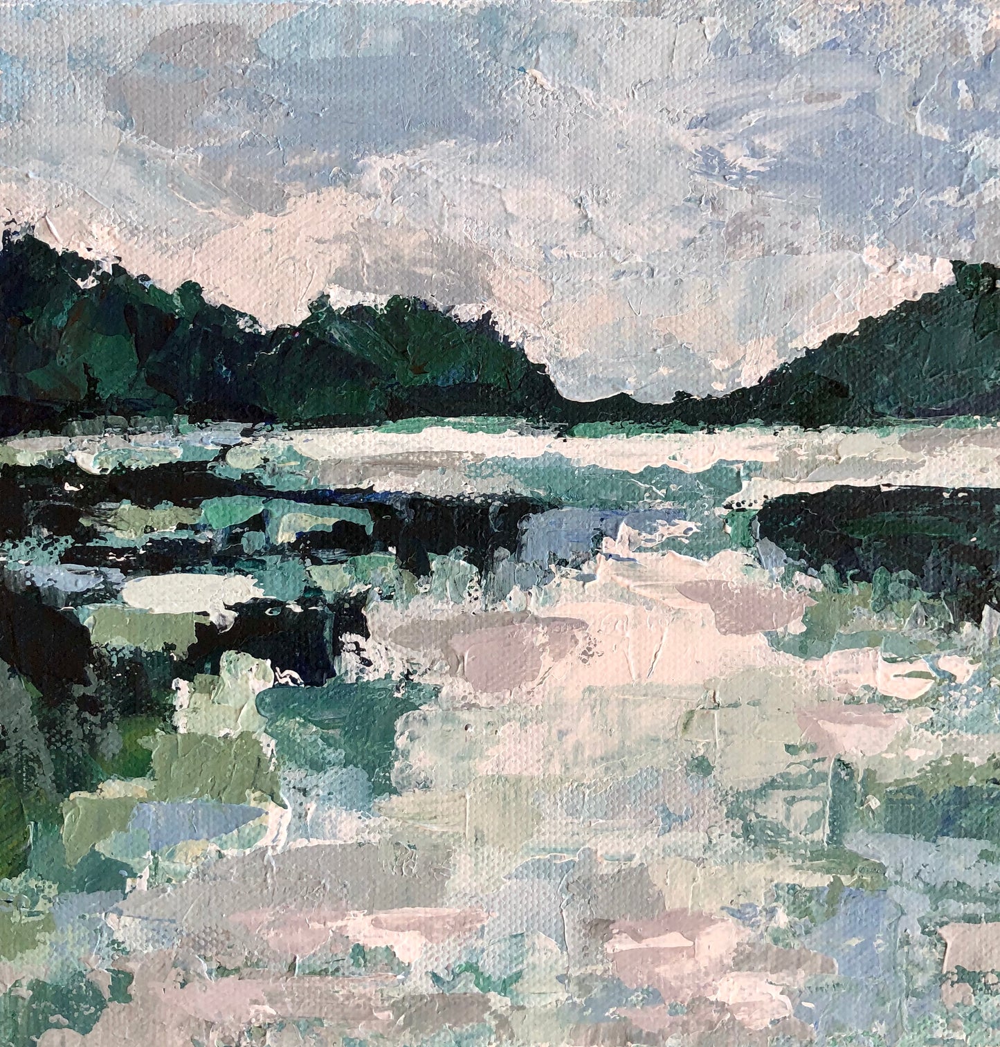 "Summer Reflection" A Palette Knife Painting Class